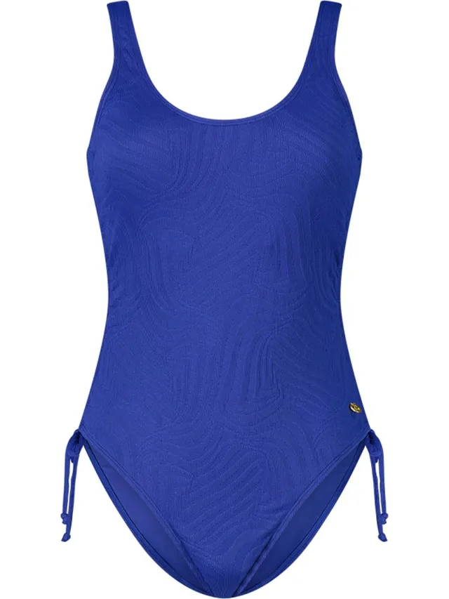 Ten Cate badpak high leg blue waves voor Dames 2360 blue waves
