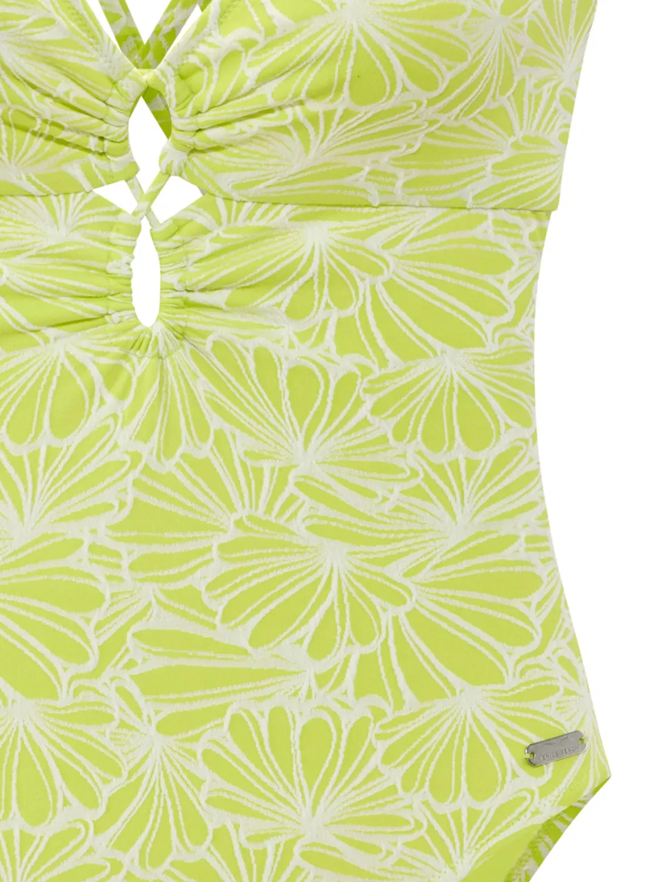 badpak lime met bloemenprint, foto 3