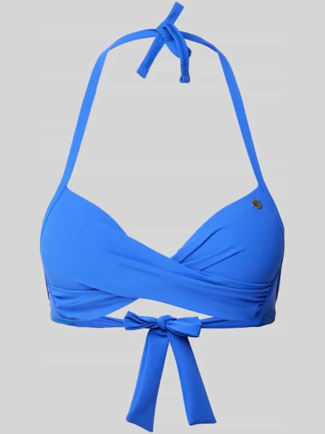 banana moon Bikinitop met labelapplicatie model 'EYRO SPRING' Koningsblauw