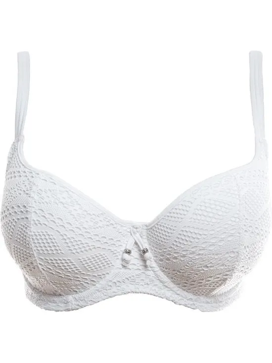 Freya Maat 70G Ibiza Waves UW Bandeau Bikini Top Dames Bikinitopje Wit
