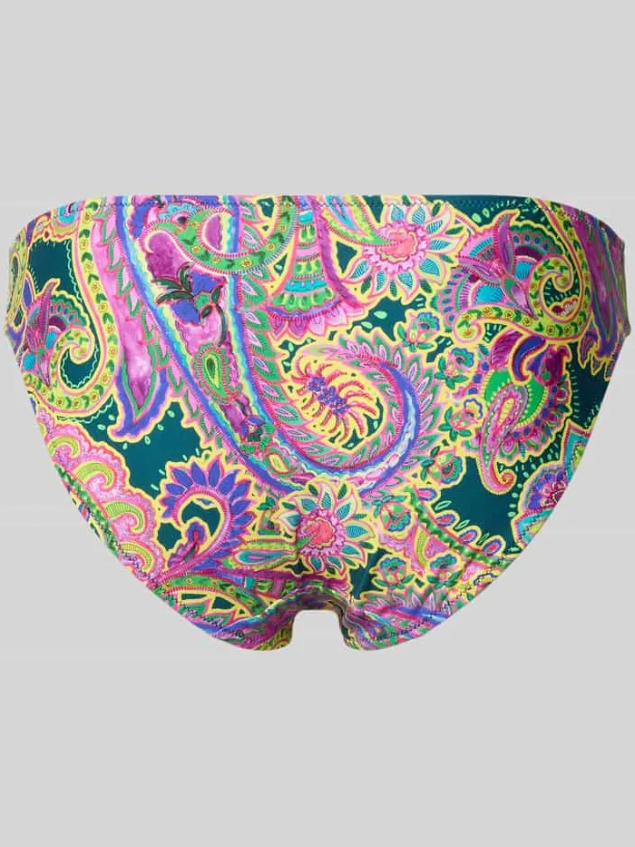 Marie Jo slim fit bikinibroekje met allover paisleyprint model 'Lise' paars, foto 2