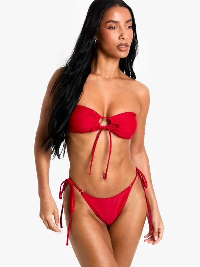 boohoo Dames Swimwear Essentials Multiway Bandeau Bikini Top Rood
