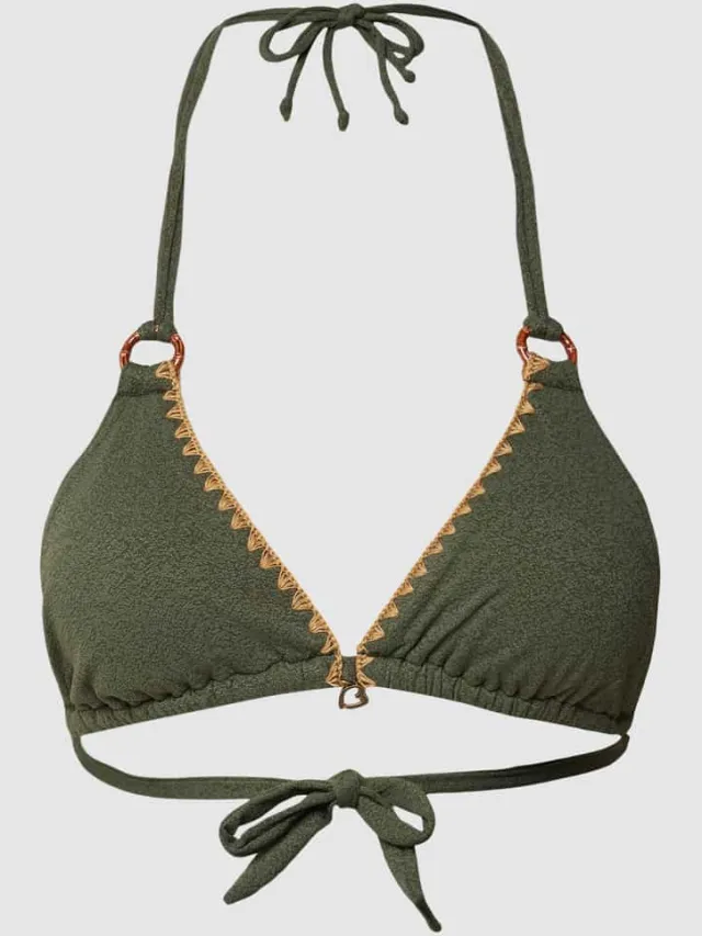 banana moon Bikinitop met vetersluiting aan de achterkant model 'YERO SANTAFE' Kaki