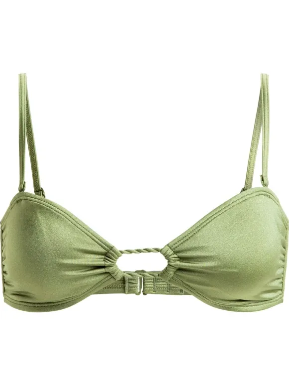 Roxy Women's Brilho Bandeau - Bikinitop, olijfgroen