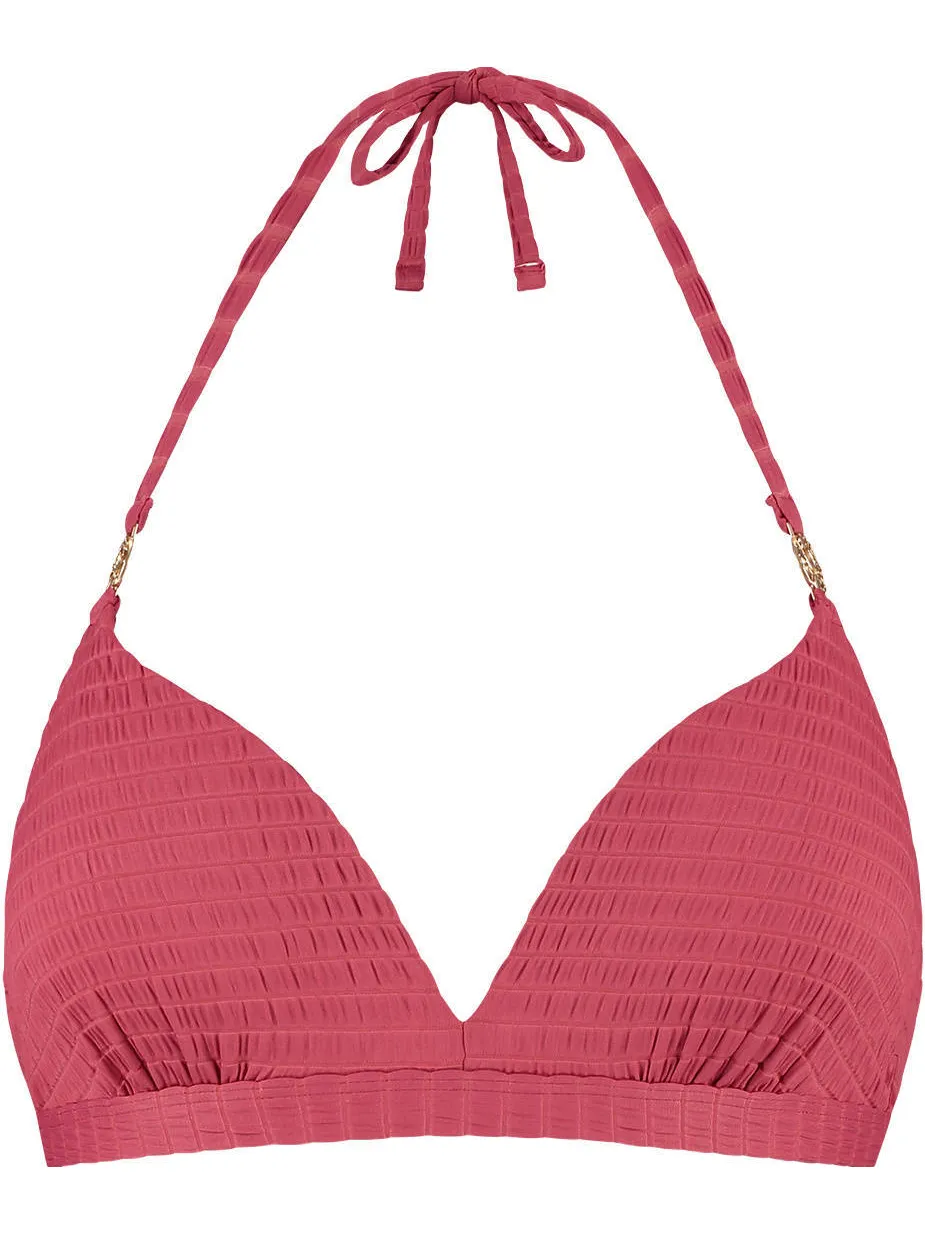 Beachlife voorgevormde halter bikinitop koraalrood, foto 2