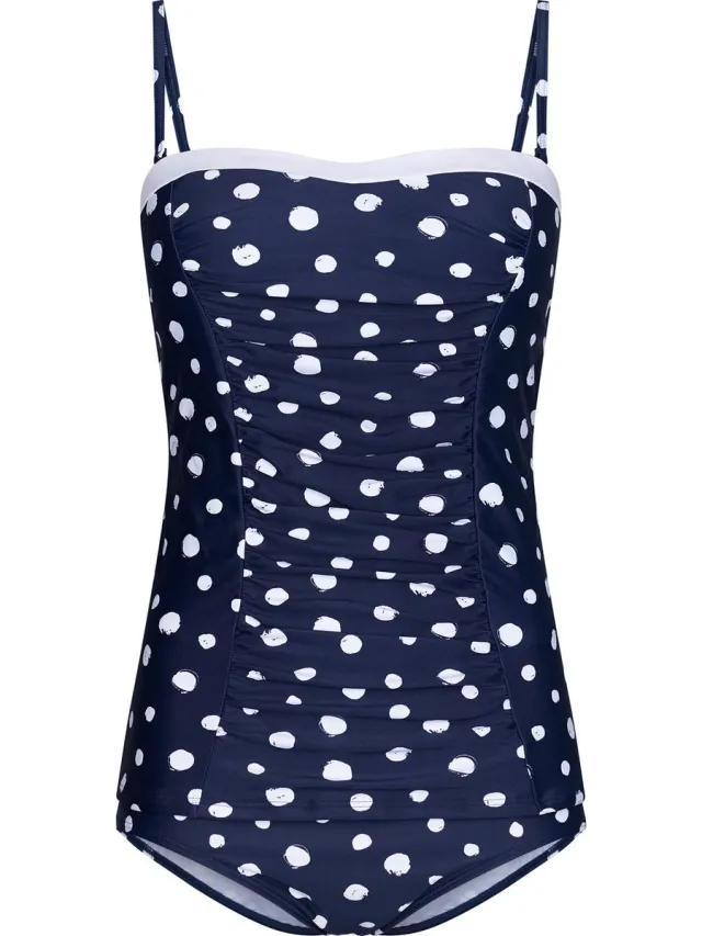 Pastunette Dames Tankini Pastunette - White Dots - Blauw - Corrigerend