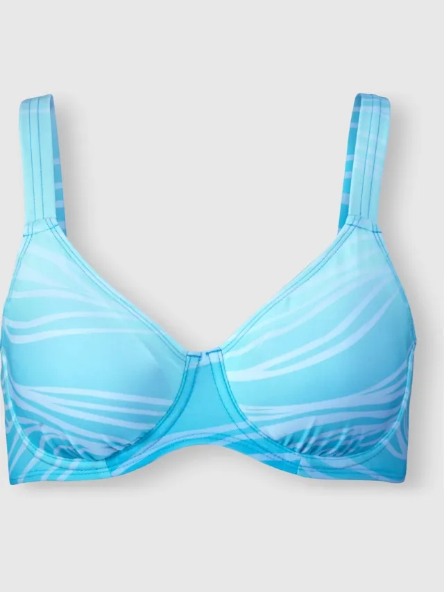 bikini aqua middenblauw bedrukt, foto 2