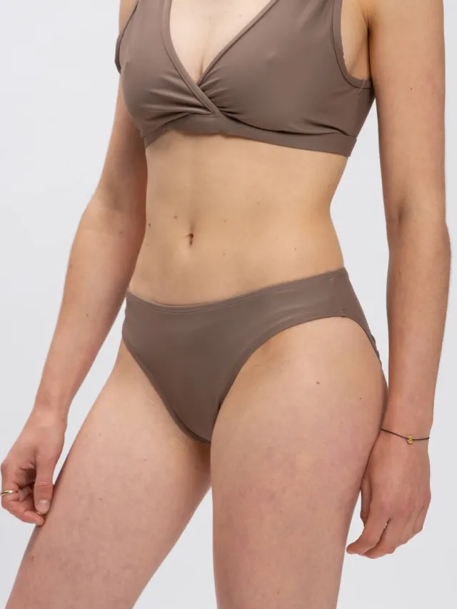MATONA dames vegan Bikinibroekje Briefs Taupe Bruin