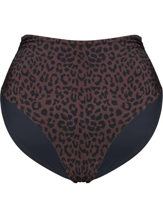 ESOTIQ Base10 - Bikinibroekje - Hoge taille - Corrigerende pasvorm - Donkerbruin