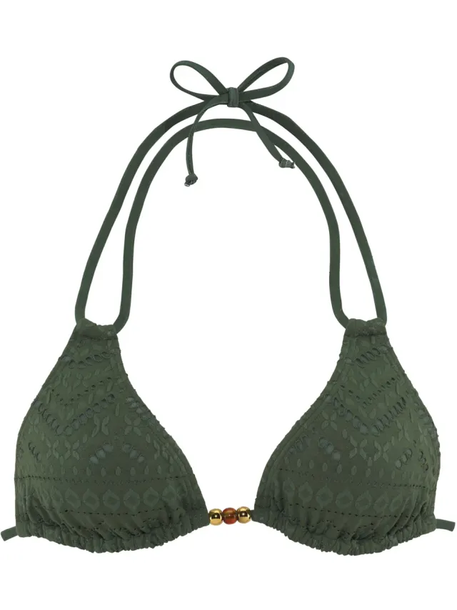 Triangelbikinitop olijf, foto 2