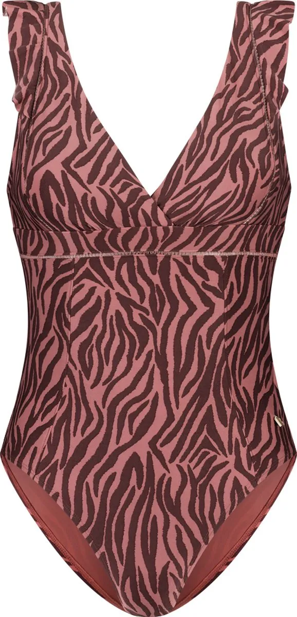 Beachlife Zebra Dames Badpak - Maat 38 (Cupmaat D)