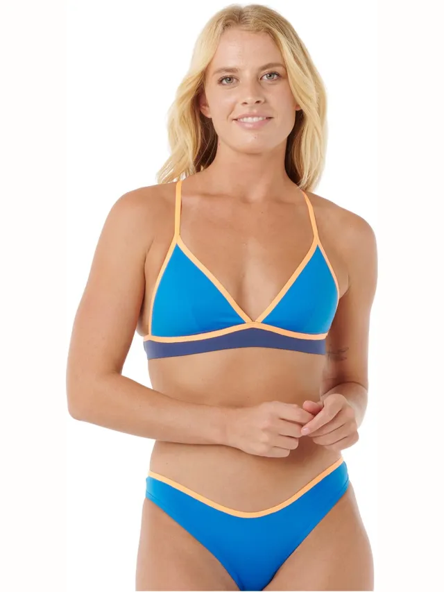 2026 Rip Curl Dames Mirage Fusion Xback Tri Bikini Top - Blue