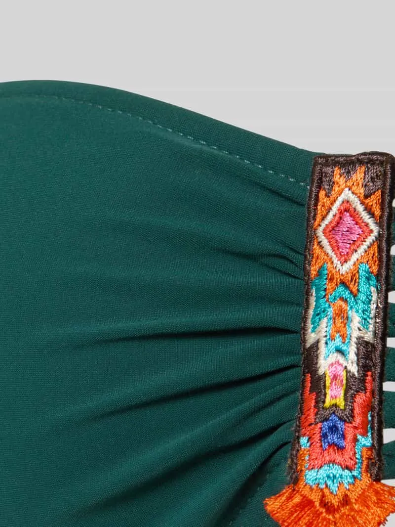 banana moon Bikinitop met stitching model 'Zino' groen, foto 2