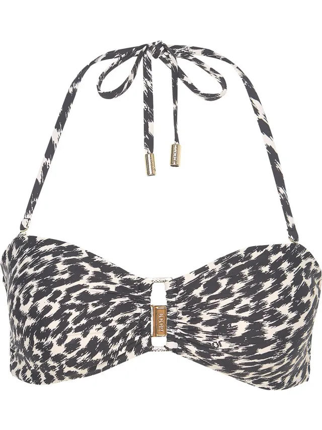 Joop! Bügel-Bikini-Top Animal zwart