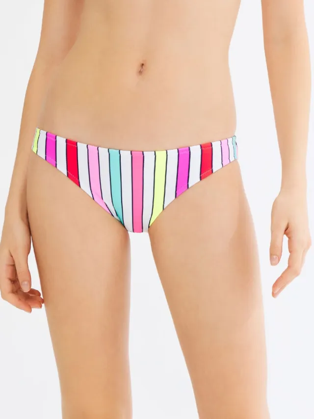Penti Lage Taille Gestreepte Bikini Onderkant Veelkleurig