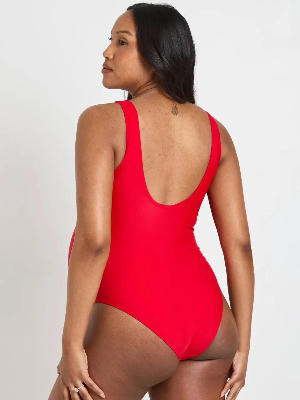 boohoo Dames Zwemsuit Voor Zwangere Met Ronde Halslijn rood, foto 2