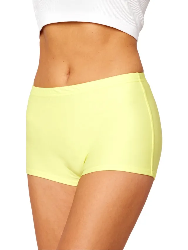 Merry Style HI-Leila Dames Zwembroek - Zwemshorts - Bikinibroekje - Elastische tailleband - Polyamide & Elastaan - Geel (1195) - 46
