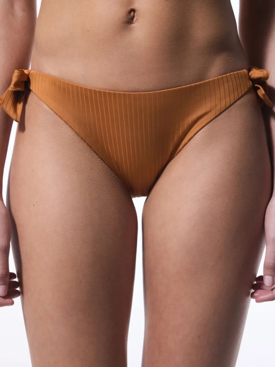 Penti Lage Taille Geribbelde Braziliaanse Bikini Bottoms camel, foto 2