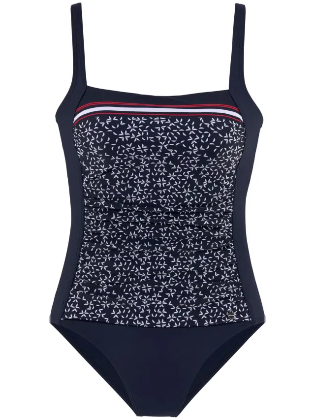 badpak marineblauw geprint, foto 2