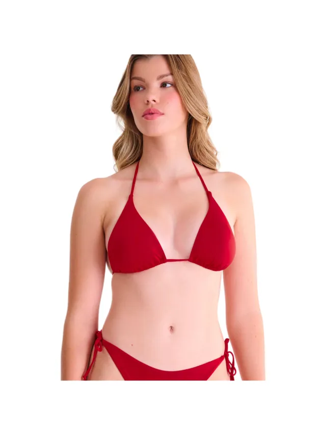 Lisca Bikini Lisca Triangle-topje zonder beugels van PORTOFINO Rood