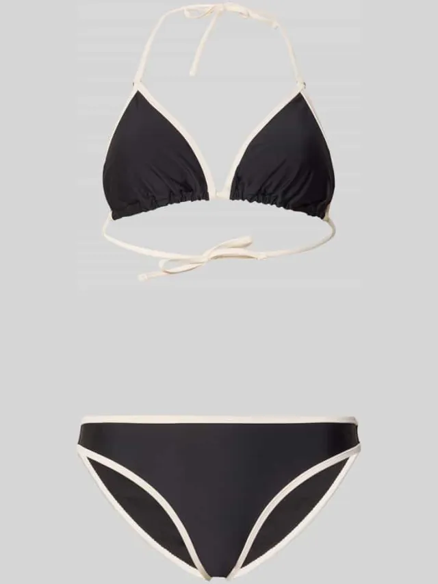 Shiwi slim fit bikinit set in triangel-look Zwart