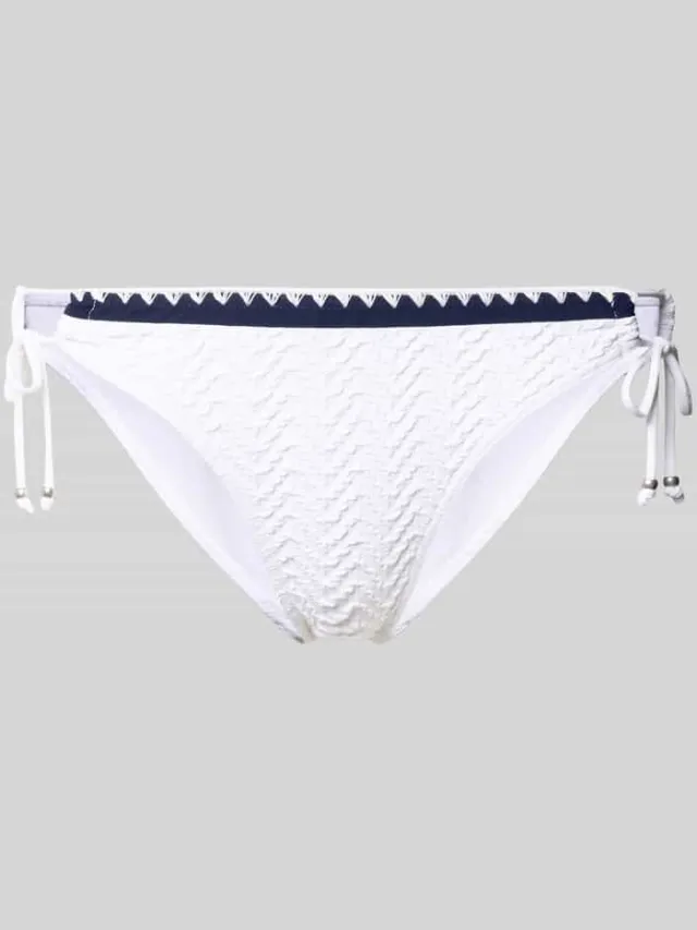 banana moon slim fit bikinibroekje met structuurpatroon model 'Jada' Wit