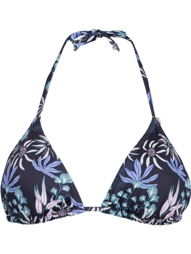 Brunotti Novalee-Print - Bikini Topje Zwart - Dames - Triangel Bikini Top - 38 Black