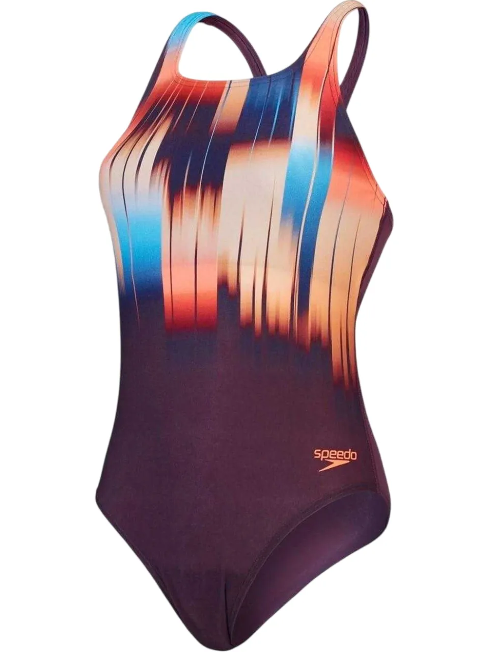 Speedo Dames/Dames Medalist Digitaal afgedrukt eendelig zwempak (Pruim/Rood), foto 2
