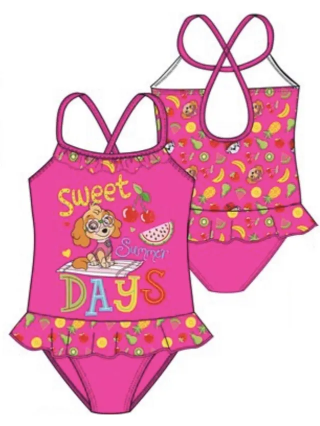 PAW Patrol badpak Skye - fushia - maat 98 / 3 jaar
