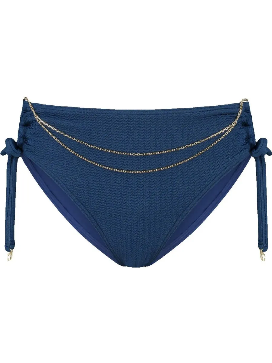 Cyell Design bikinibroekje Midnight Waves met kettinkje donkerblauw, foto 2