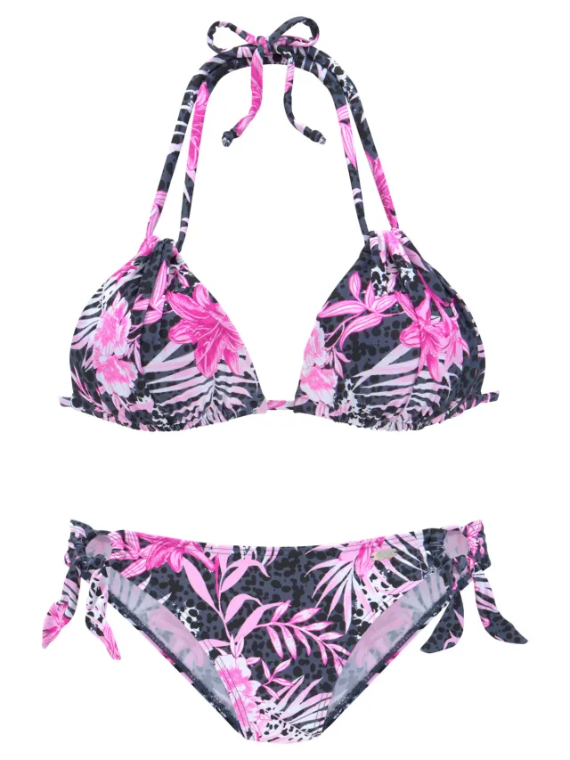 triangelbikini marine roze marine/pink