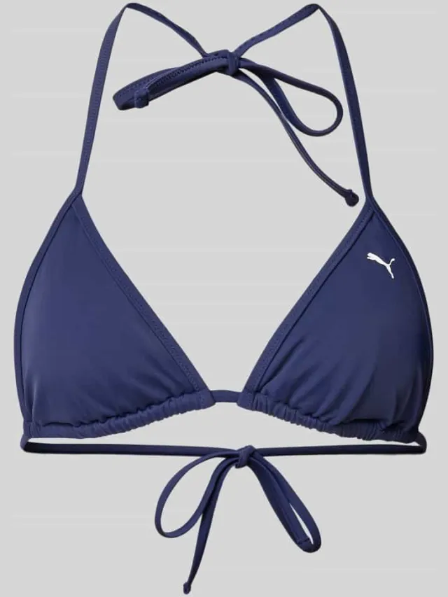 Puma Bikinitop met logoprint Marineblauw