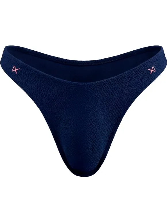 banana moon Bikinislip met labeldetail, model 'NAIDA' Donkerblauw