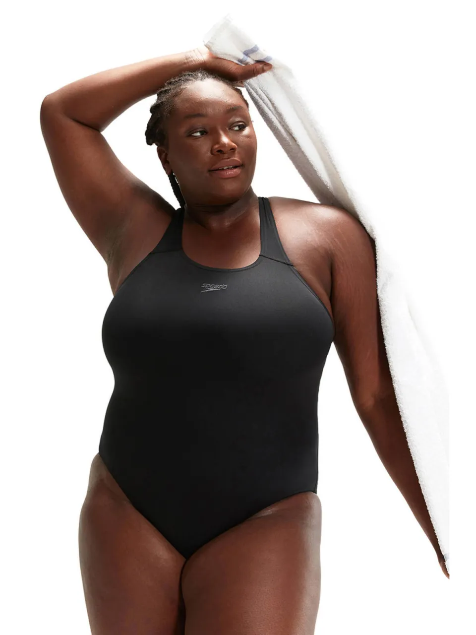 Speedo Endurance+ Medalist plussize badpak zwart, foto 4