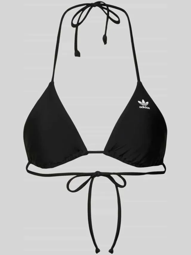 Adidas Bikinitop met Logoprint Zwart