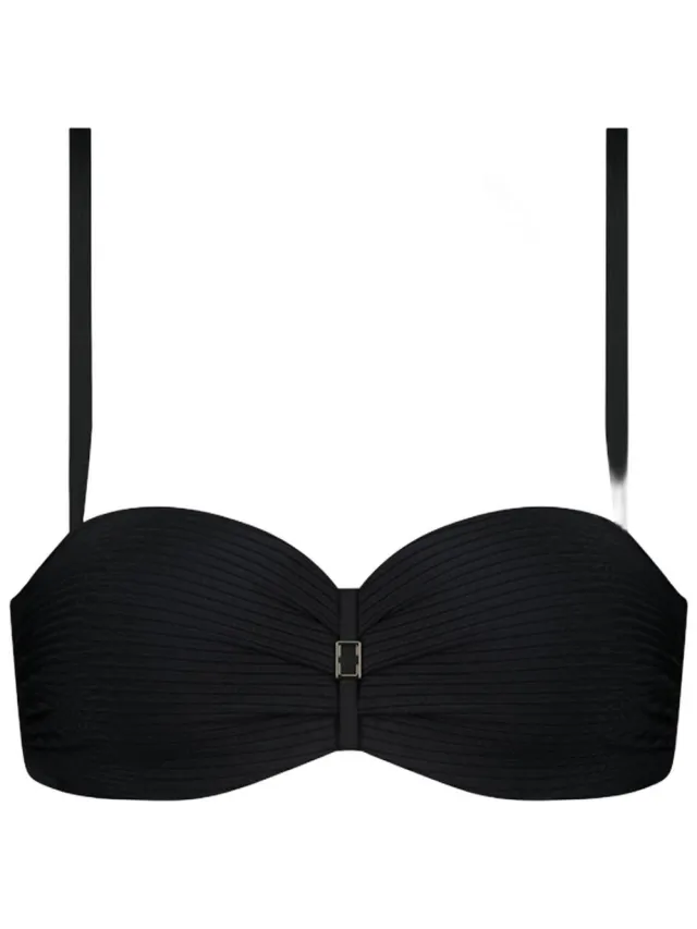 Cyell voorgevormde strapless bandeau bikinitop zwart, foto 2