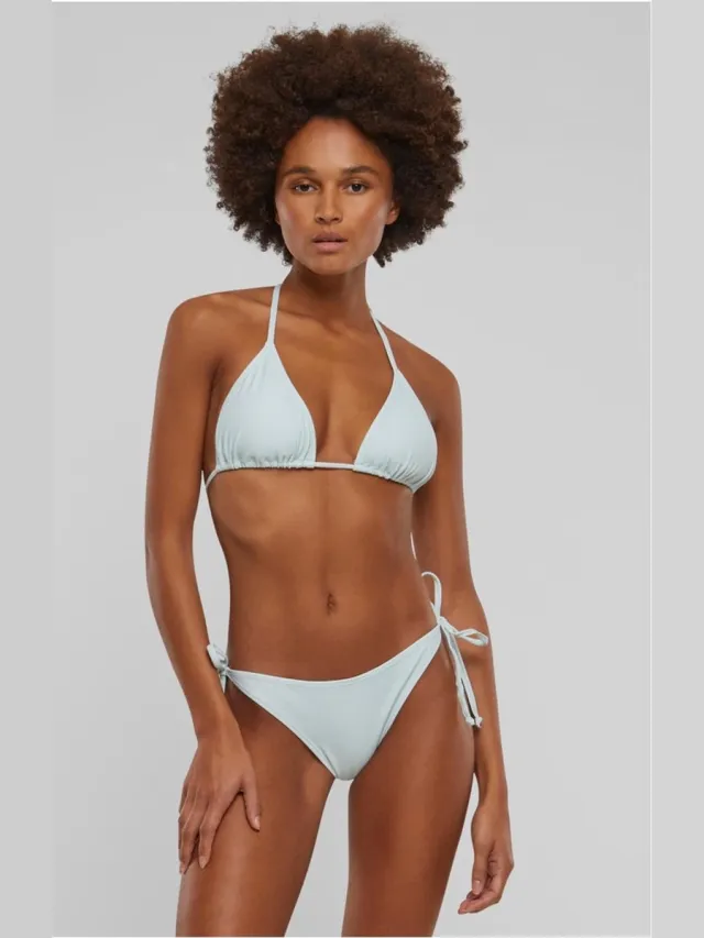 Urban Classics Recycled Triangle Bikini set - S - Mintgroen