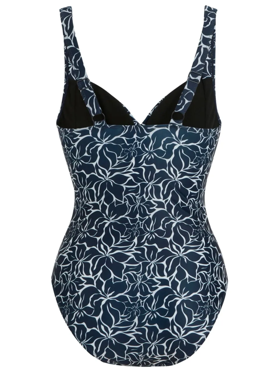Regatta Dames Sakari Buikcontour Bloemen Einteilig Badpak (Marineblauw), foto 2