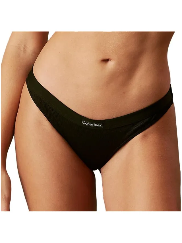 Calvin Klein Curved Delta bikinibroekje zwart