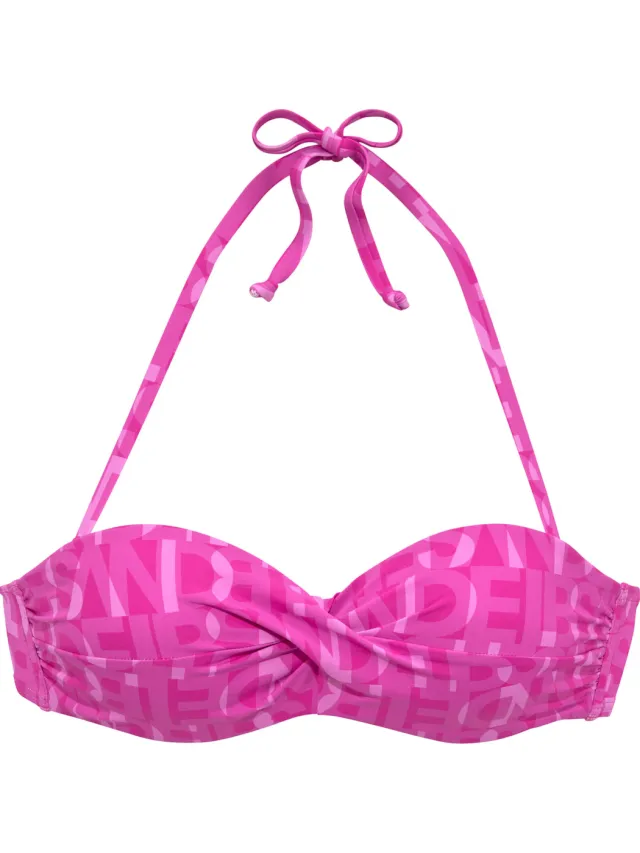bandeaubikinitop met beugel fuchsia