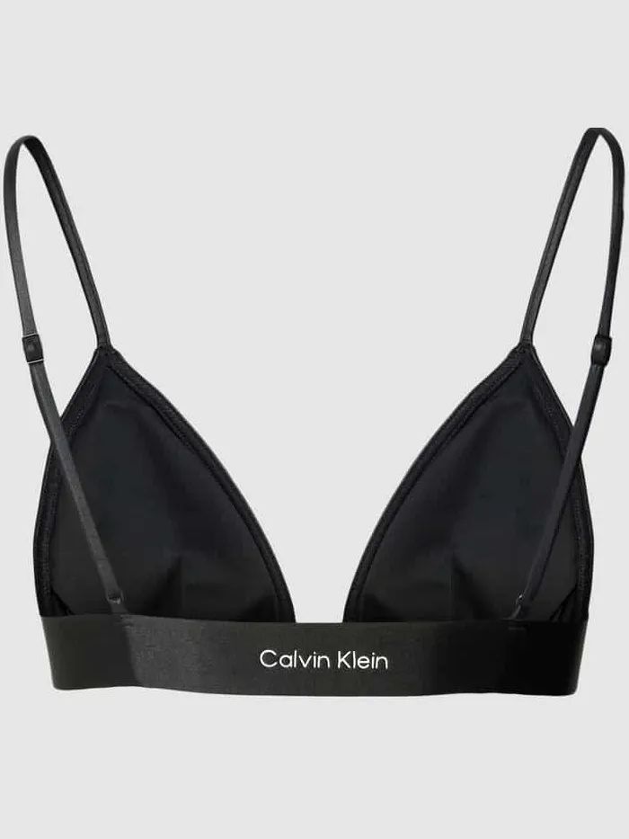 Calvin Klein Bikinitop in effen design, model 'CK REFINED' zwart, foto 2