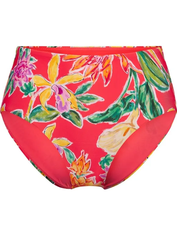 Seafolly Women's Hothouseflowers High Waisted Pant - Bikinibroekje, rood