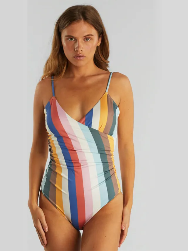 Dedicated dames vegan Badpak Klinte Stripes Multicolor meerkleurig