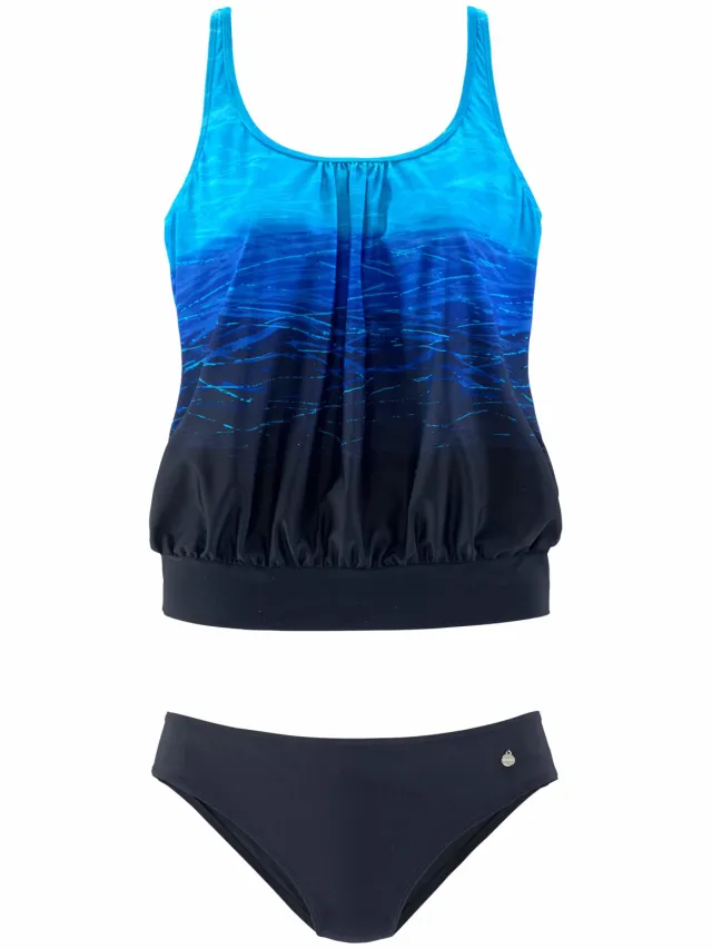Tankini blauw geprint