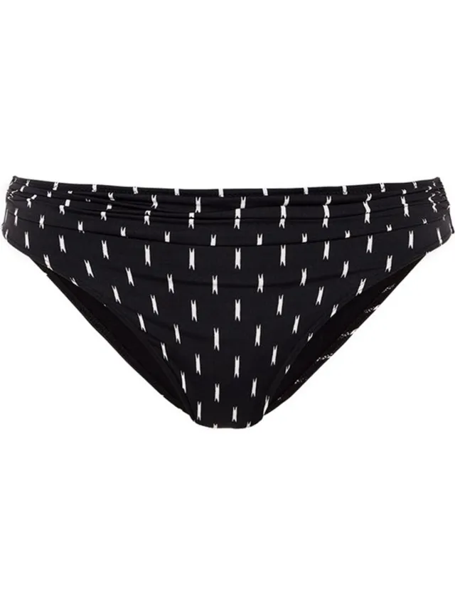 Cyell Bikinibroekje - Silence Black zwart met wit