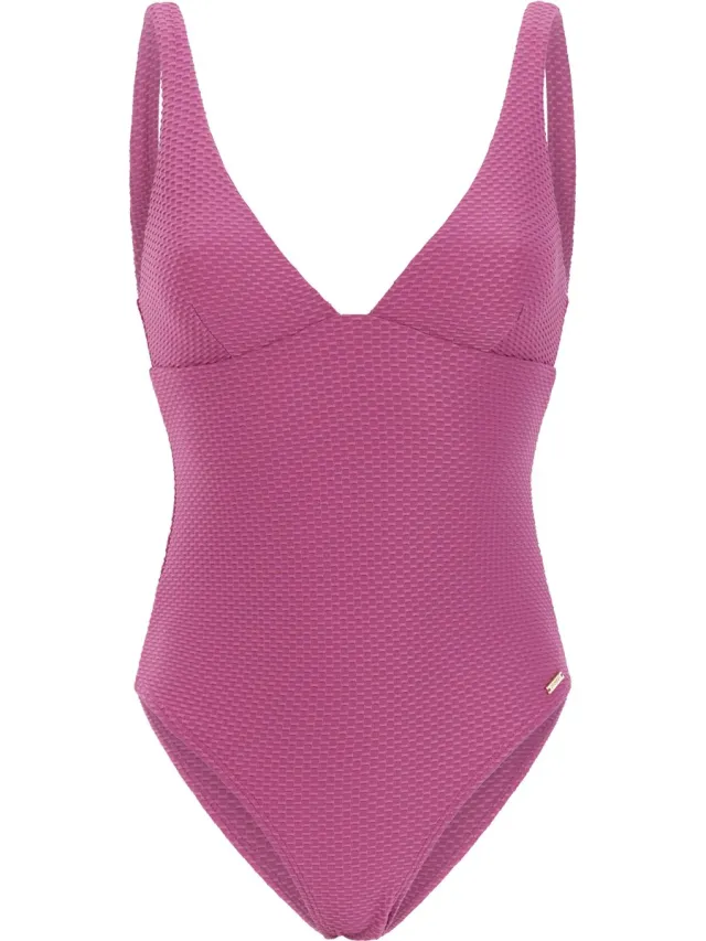 Protest PRTNorah - Badpak Dames - Normale pasvorm - Vaste vulling - Medium dekking - Roze Punch Pink