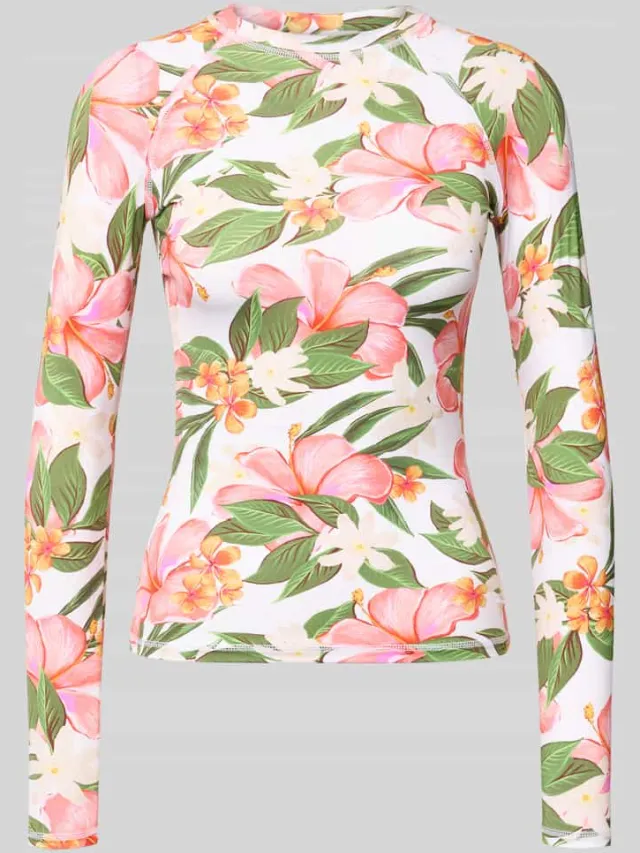 banana moon Zwemshirt in langärmelige design model 'OOHLA TAHITI' Offwhite