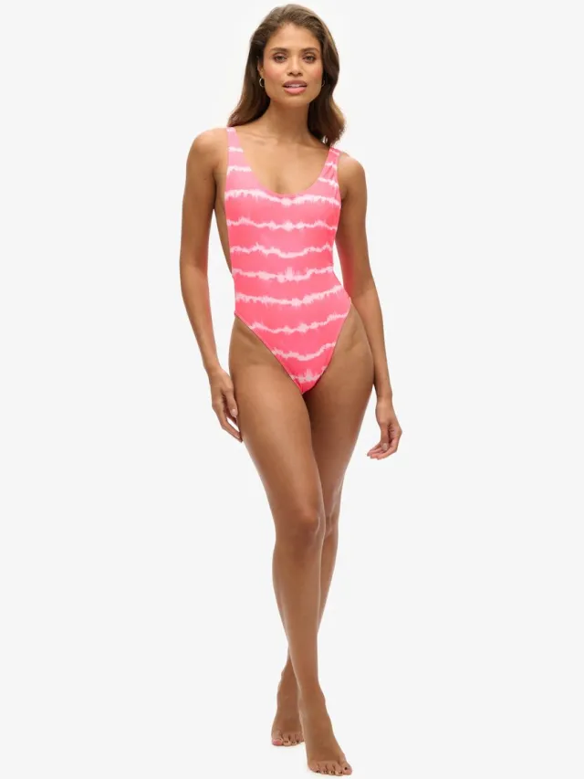 Superdry Tie-dye badpak - Dames - Badpakken Tie Dye Pink