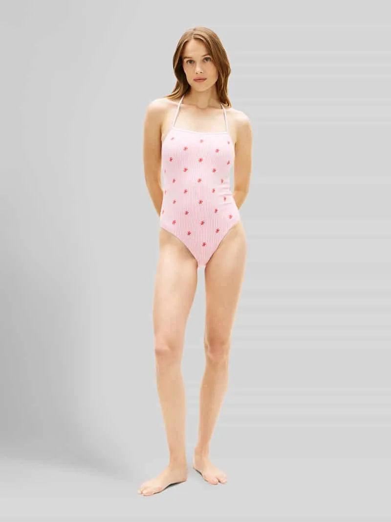 Tommy Hilfiger badpak met halter roze, foto 3