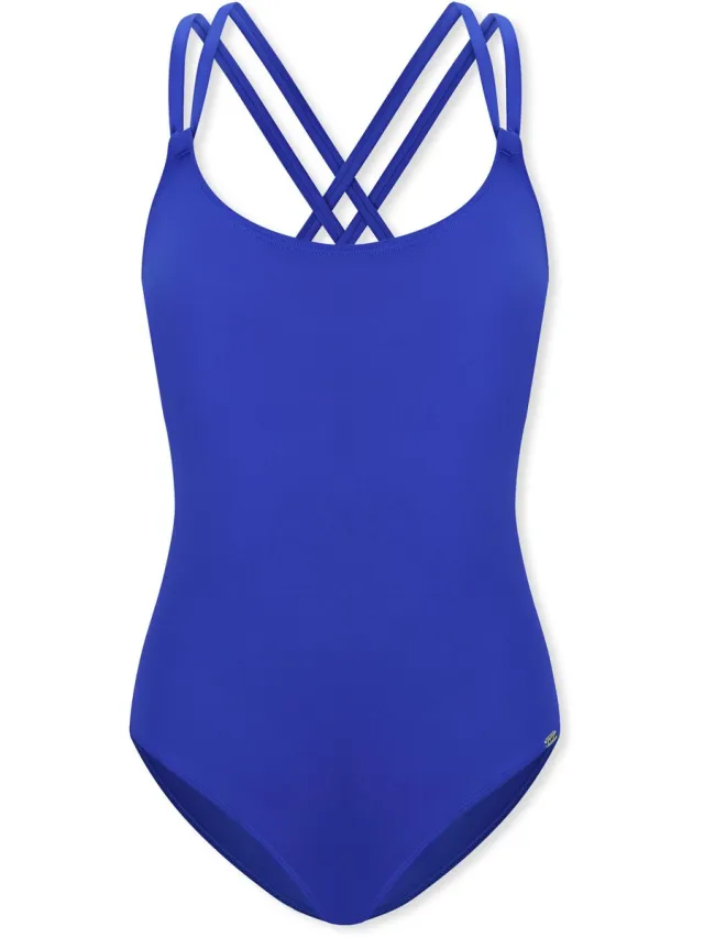 Schiesser Badpak - Dames - Badpakken royaalblauw
